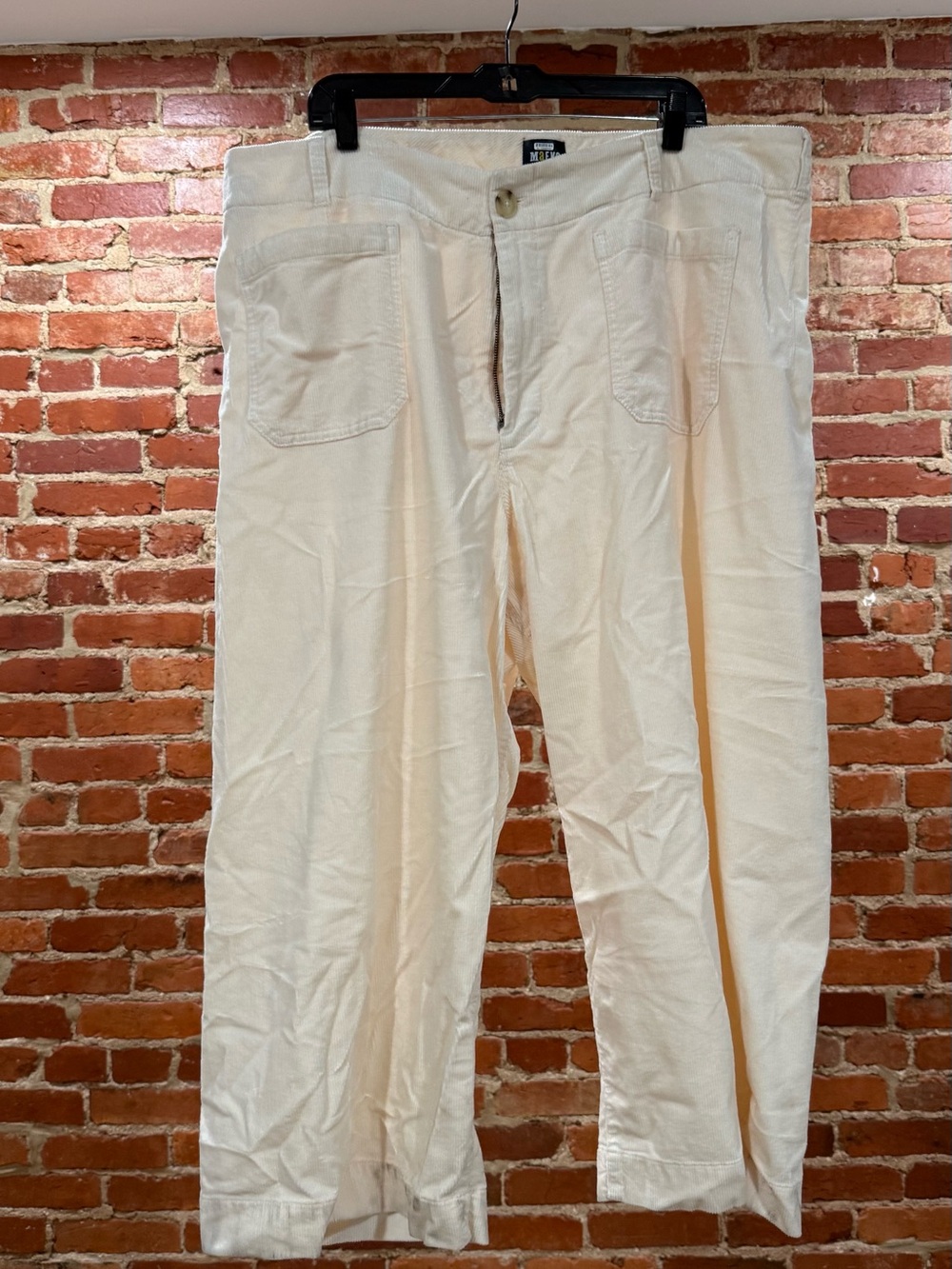 Maeve Cream Wide-Leg Pants